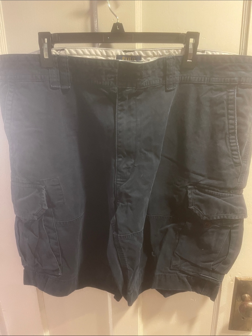 Ralph Lauren Dark Blue Cargo Shorts with Utility Pockets